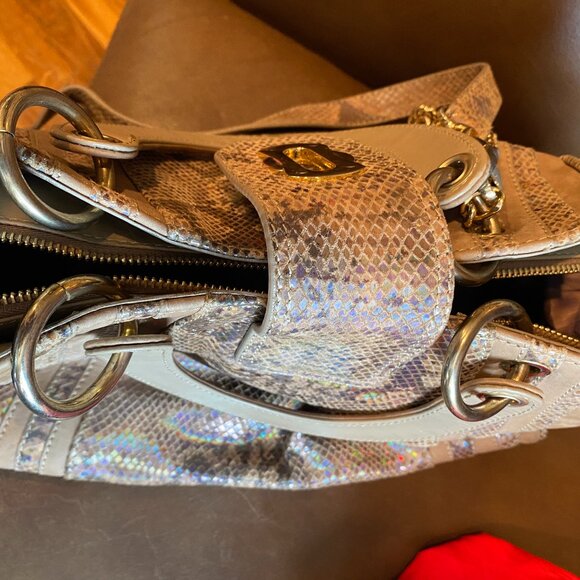 Stuart Weitzman Python Iridescent Handbag - Picture 14 of 14